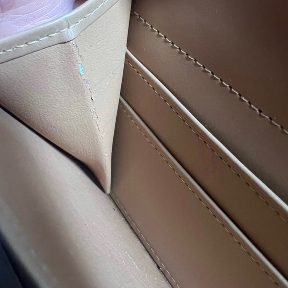 Authentic Cartier Trinity Beige Leather Double Handle Clutch Bifold Wallet - Picture 10 of 15